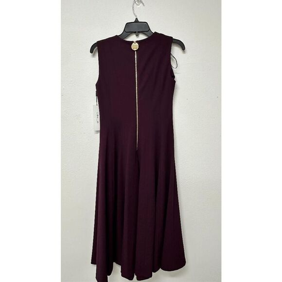 Calvin Klein Women's V-Neck Midi Dress - Purple 4 - Picture 3 of 8